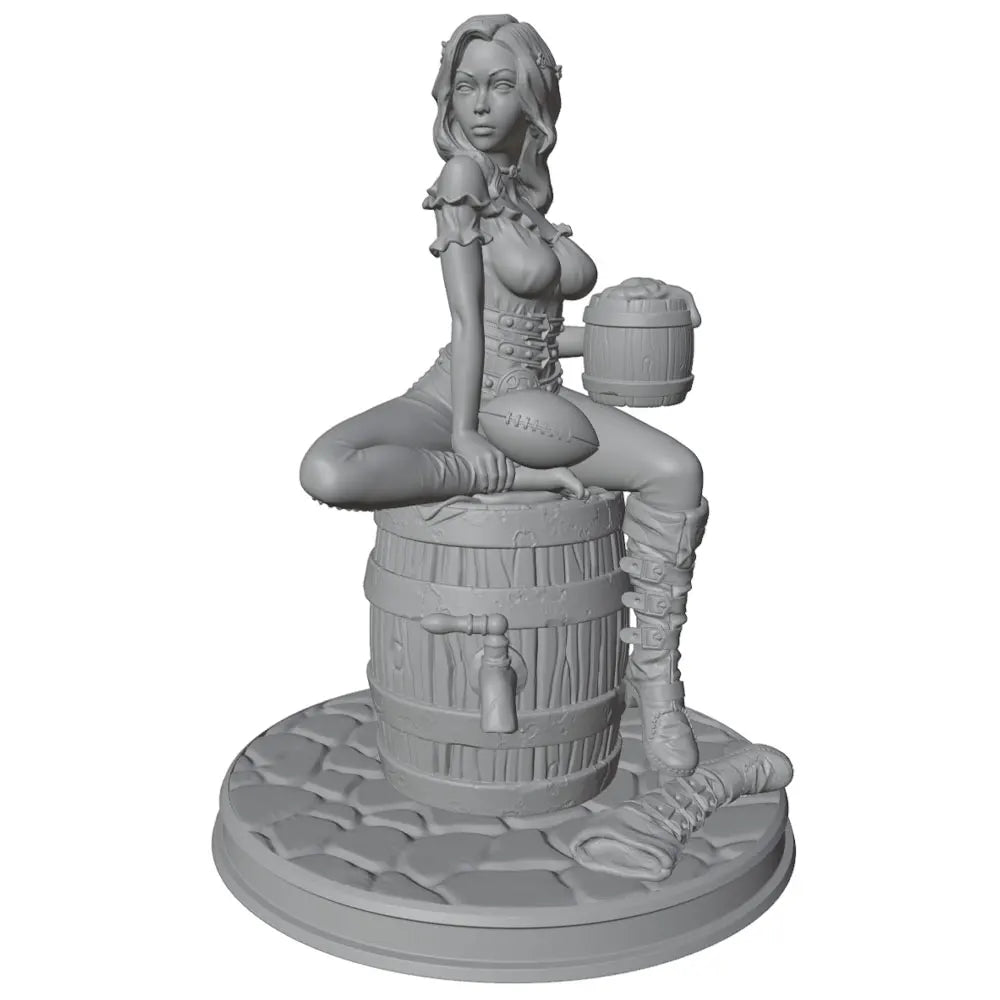 75mm Tavern Pin-up, Resin Model Diorama Kit, Unassembled and Unpainted