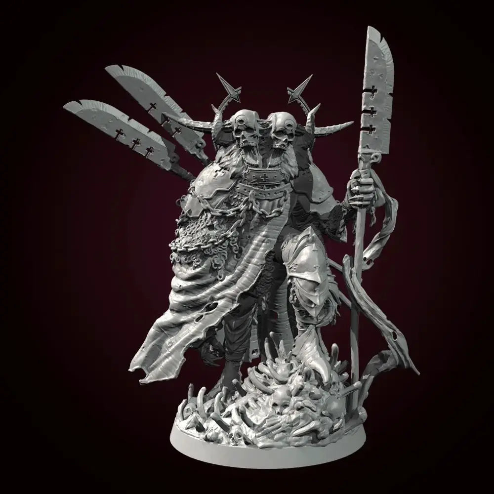 75mm Demonic Ghost-Faced Creature, Resin Model Figure Kit, Fantasy Theme, Unassembled and Unpainted