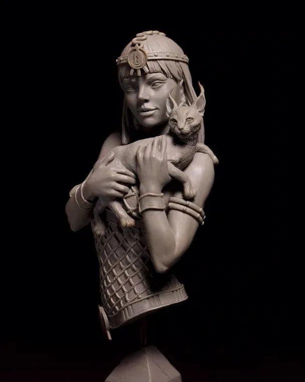 1/10 Ancient Egyptian, Resin Model Bust Kit, Unassembled and Unpainted