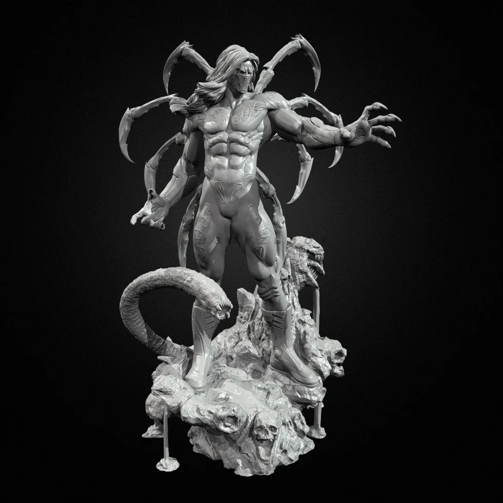 75mm Winged Four-Armed Demon, Resin Model Figure Kit, Fantasy Theme, Unassembled and Unpainted