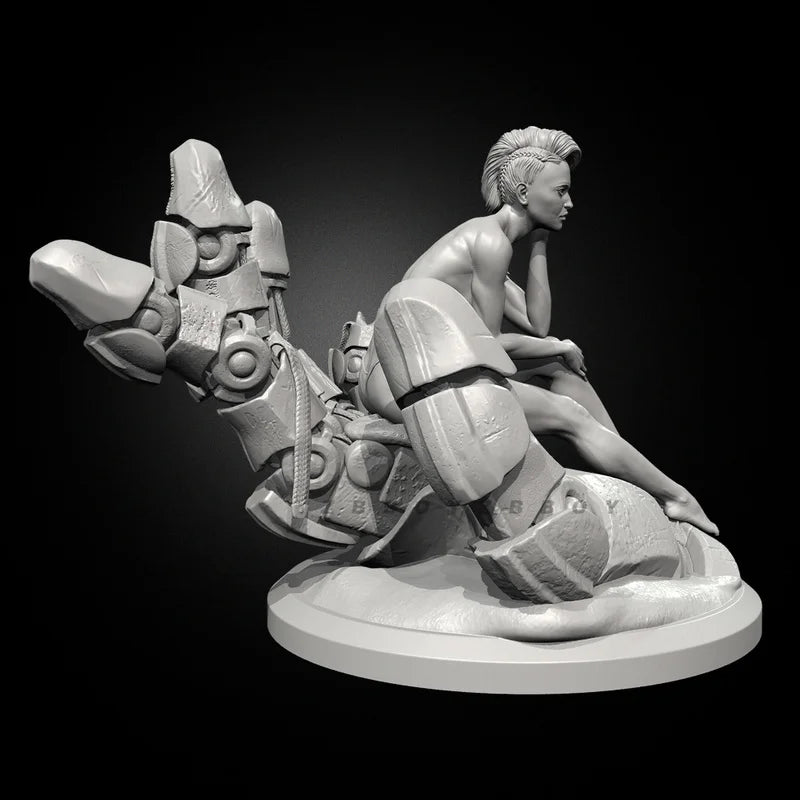 Female Warrior Heroic, 8 Figures, Resin Model Diorama Kit, Fantasy Theme, Unassembled and Unpainted