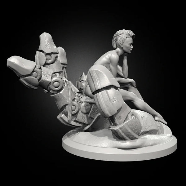 Female Warrior Heroic, 8 Figures, Resin Model Diorama Kit, Fantasy Theme, Unassembled and Unpainted