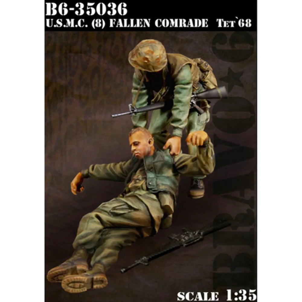 1/35 WWII American Marines, 8 Figures, Resin Model Figure Kit, Unassembled and Unpainted