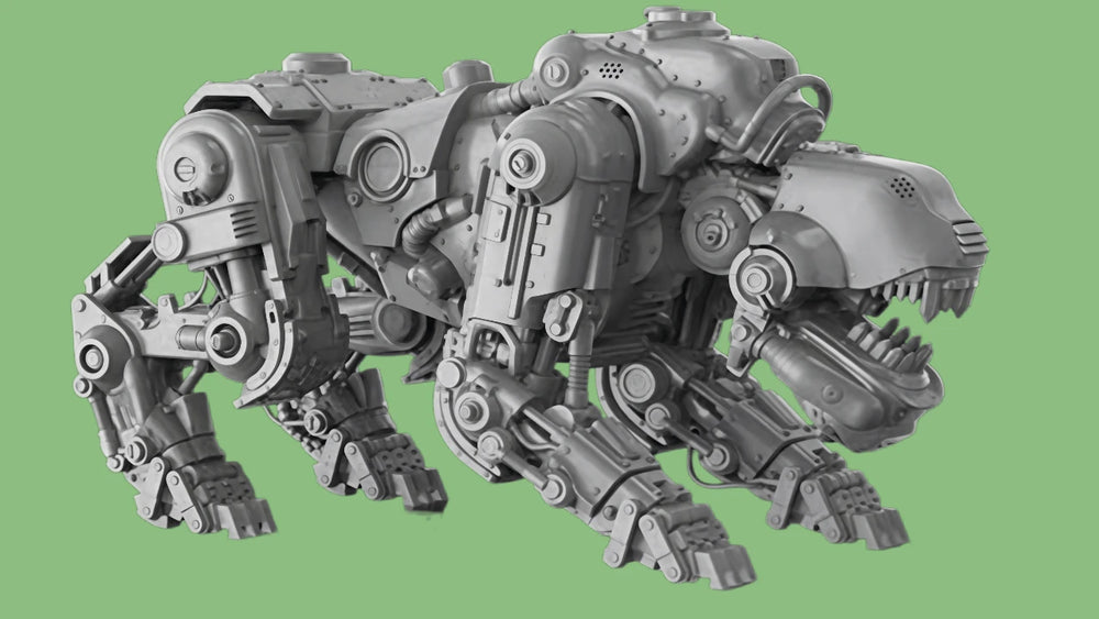 1/35 Mechanical Robot Dog, Resin Model Creature Kit, Sci-Fi Theme, Unassembled and Unpainted