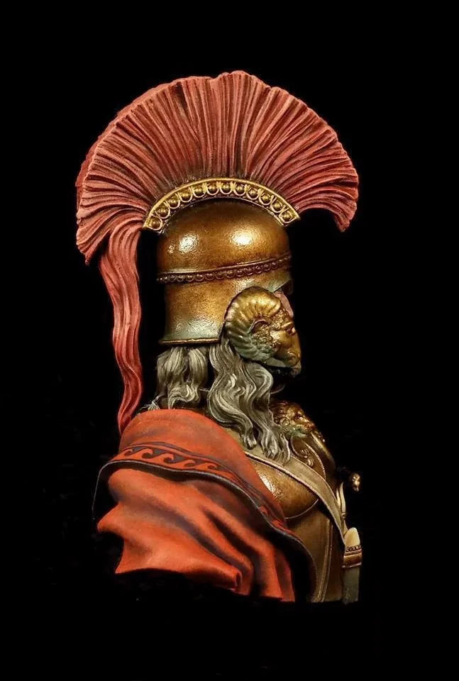 1/10 Ancient Greco-Roman General, Resin Model Bust Kit, Unassembled and Unpainted