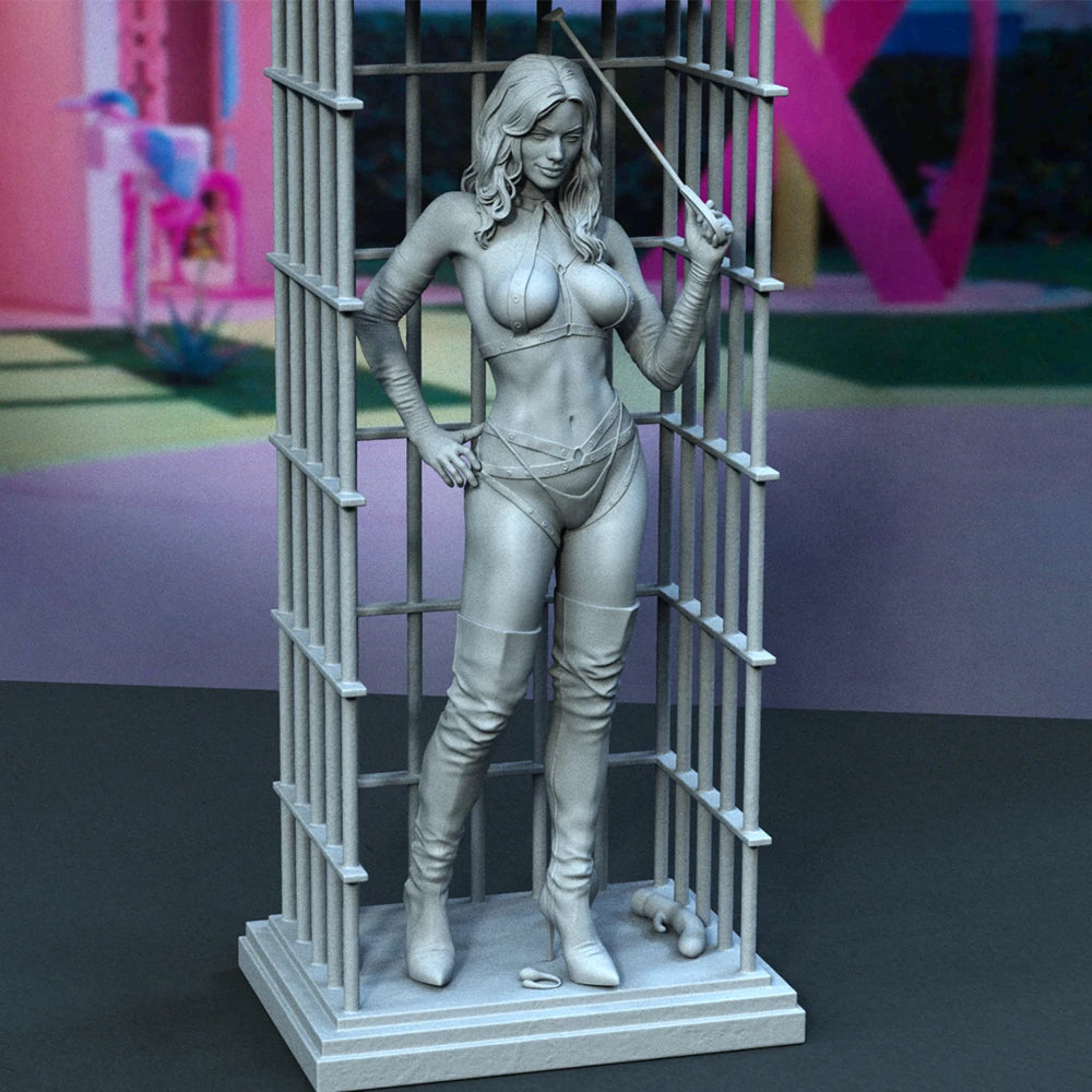 1/24 Pin-up Caged Beauty, Resin Model Figure Kit, Unassembled and Unpainted