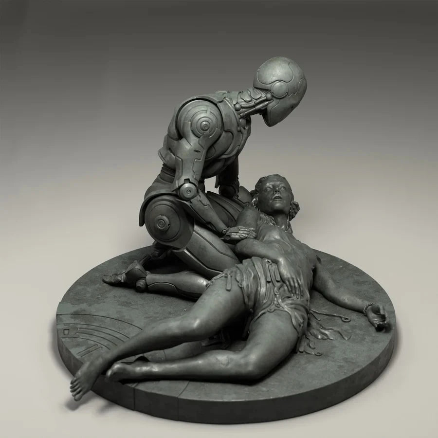1/24 Scene, 3 Figures, Resin Model Diorama Kit, Fantasy Theme, Unassembled and Unpainted