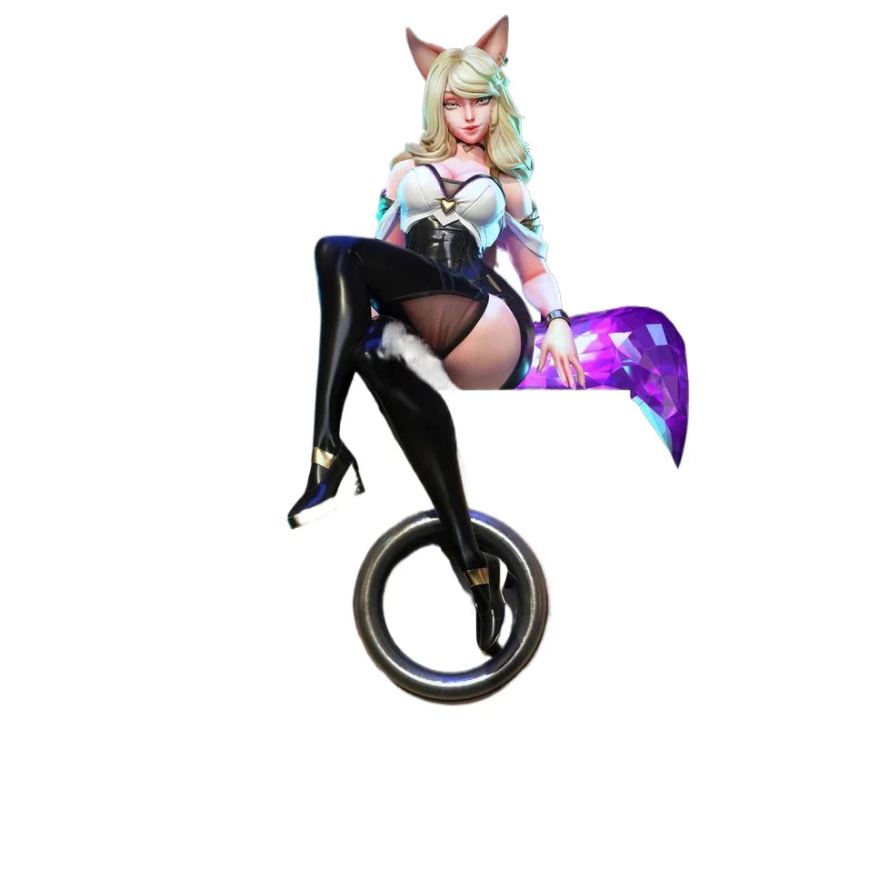 75mm Female Fox-Eared Humanoid, Resin Model Figure Kit, Anime Theme, Unassembled and Unpainted