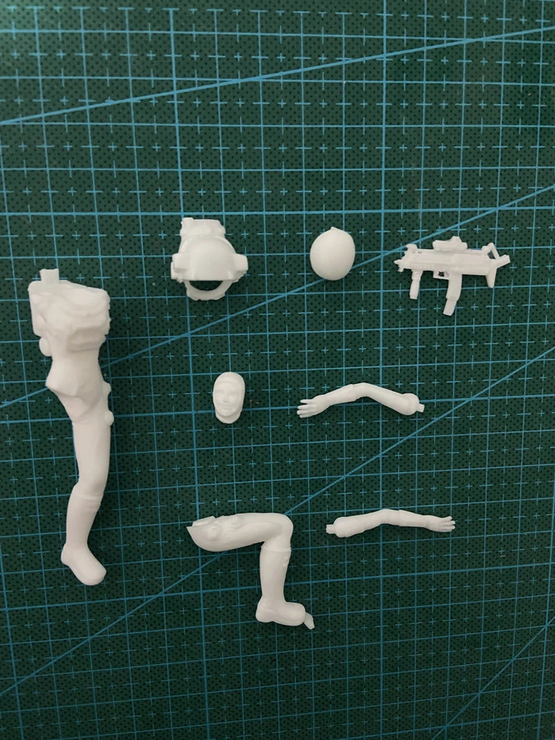 1/20 Female Mercenary, Resin Model Figure Kit, Sci-Fi Theme, Unassembled and Unpainted