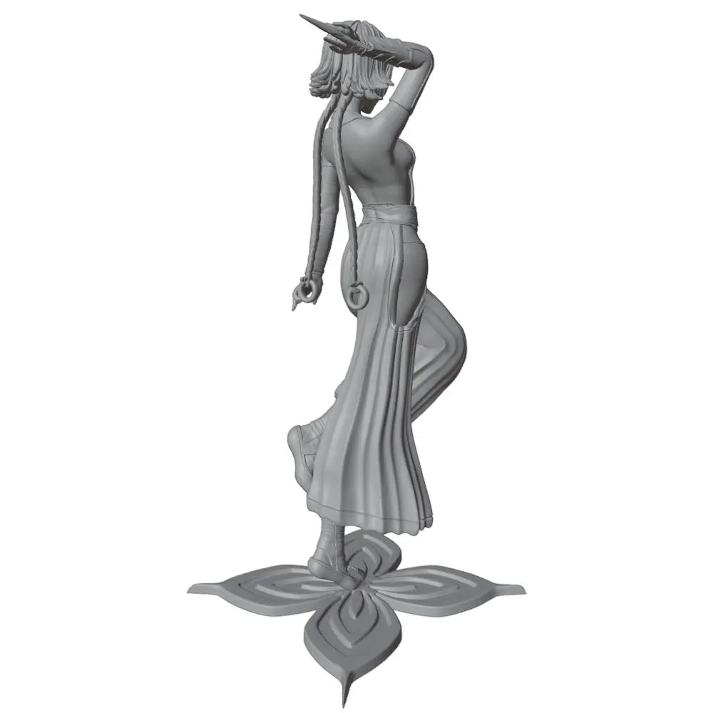 1/24 Woman in Flowing Pleated Gown, Resin Model Figure Kit, Anime Theme, Unassembled and Unpainted