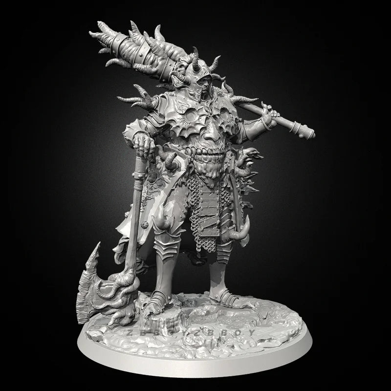 75mm Demon King of Earth, Resin Model Figure Kit, Fantasy Theme, Unassembled and Unpainted