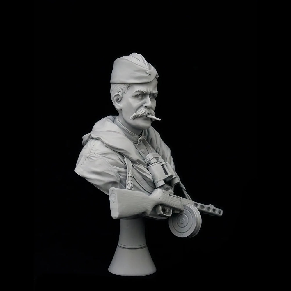 1/10 Cold War Soviet Scout, 2 Figures, Resin Model Bust Kit, Unassembled and Unpainted