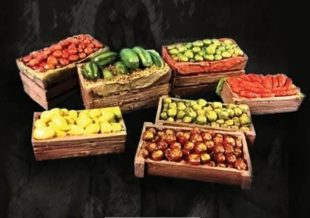 1/35 Vietnamese Fruit Market, Resin Model Diorama Kit, Historical Theme, Unassembled and Unpainted