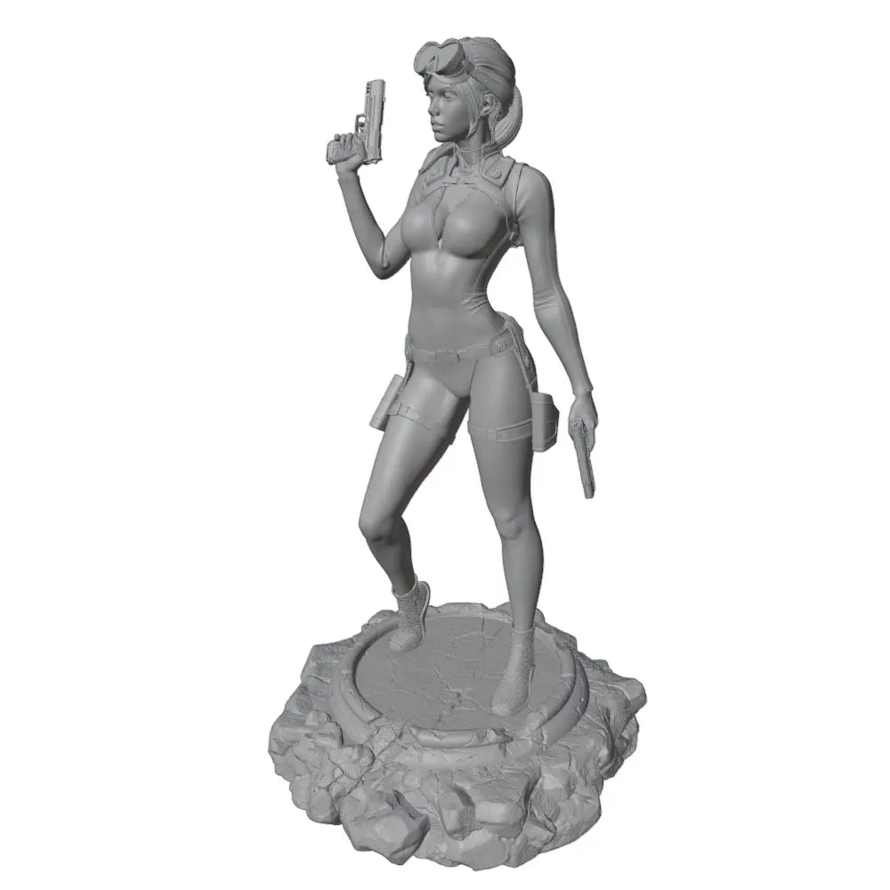 1/24 Commando with Raised Blaster, Resin Model Figure Kit, Sci-Fi Theme, Unassembled and Unpainted
