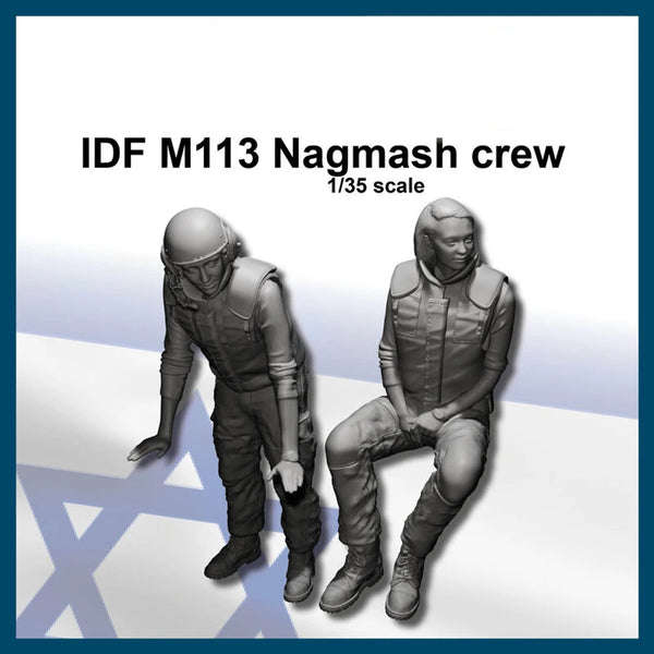 1/35 Modern IDF Tank Crew, 2 Figures, Resin Model Figure Kit, Unassembled and Unpainted
