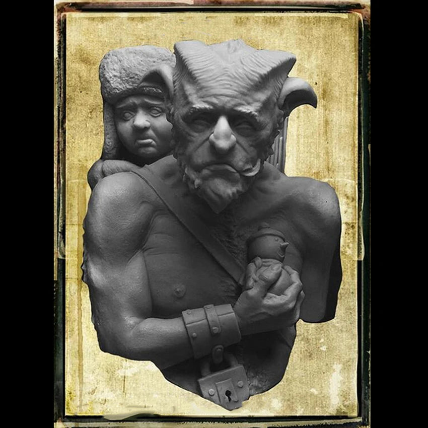 1/10 Classical Warrior, 2 Figures, Resin Model Bust Kit, Fantasy Theme, Unassembled and Unpainted