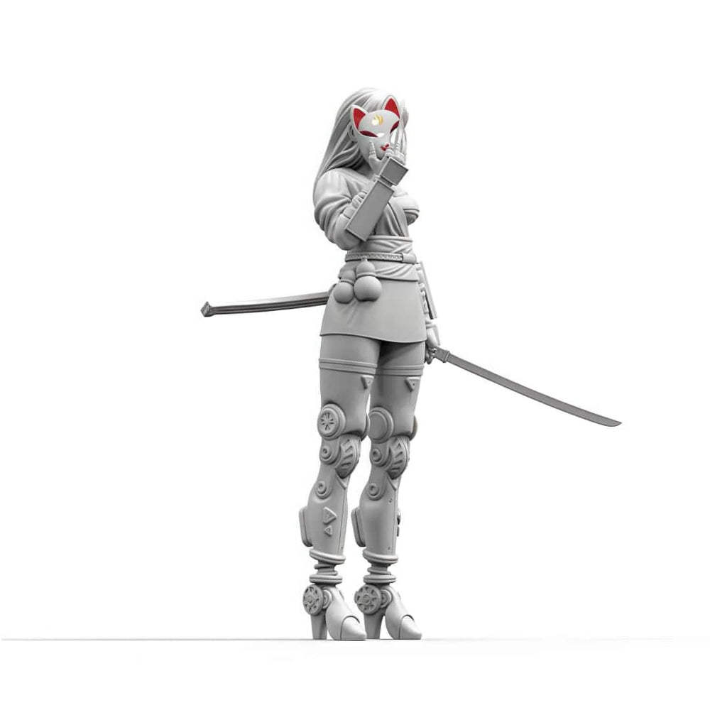 1/35 Female Warrior Swordsman, Resin Model Figure Kit, Fantasy Theme, Unassembled and Unpainted