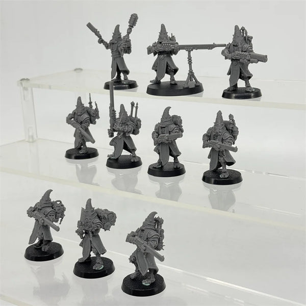 28mm Scavenger Hooded Cultists, 10 Figures, Resin Model Figure Kit, Fantasy Theme, Unassembled and Unpainted
