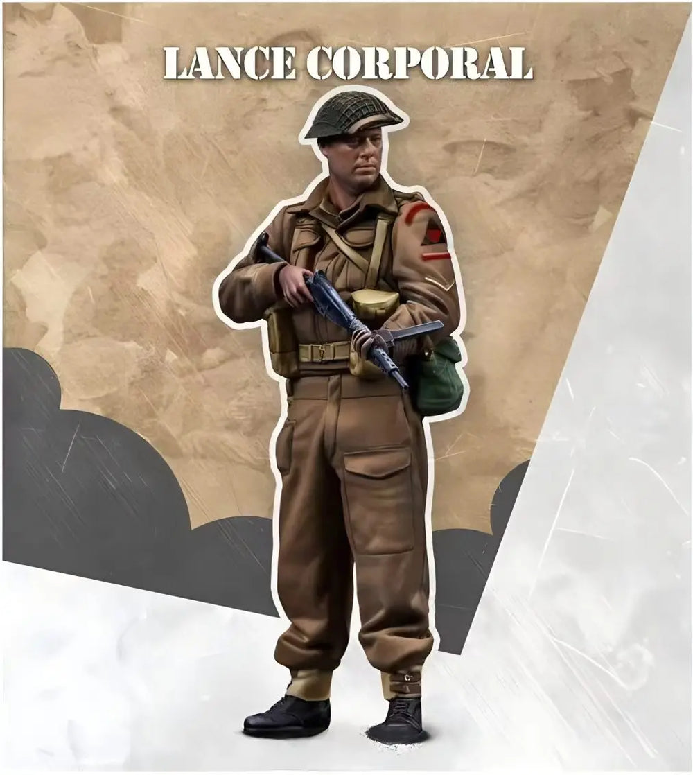 1/35 WWII British Lance Corporal Paratrooper, Resin Model Figure Kit, Unassembled and Unpainted