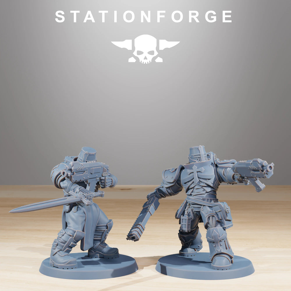 32mm Religious Zealots, 20 Figures, Resin Model Figure Kit, Sci-Fi Theme, Unassembled and Unpainted