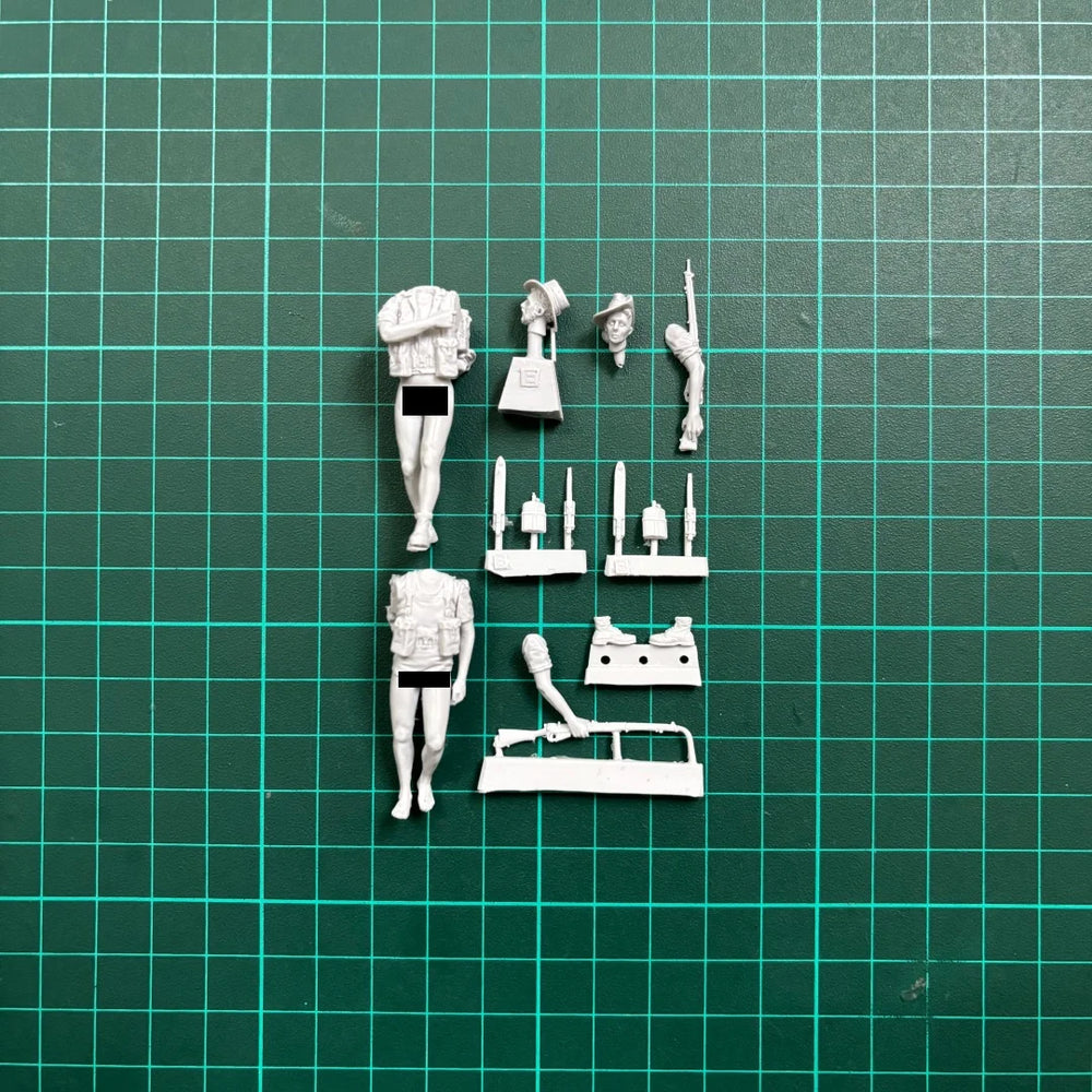 1/35 WWII Chindit Force, 2 Figures, Resin Model Figure Kit, Unassembled and Unpainted