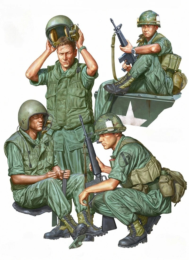 1/16 Modern Armored Personnel Carrier & Crew, 12 Figures, Resin Model Vehicle Kit, Unassembled and Unpainted