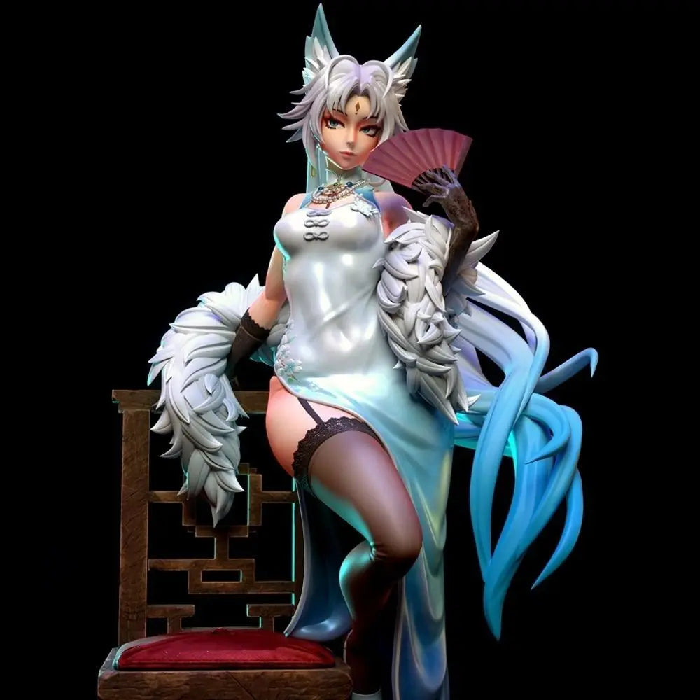 75mm Fox Spirit Demon, Resin Model Figure Kit, Fantasy Theme, Unassembled and Unpainted