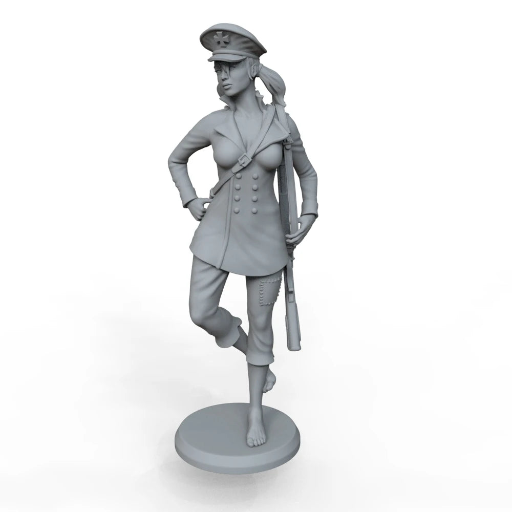 1/35 WWII Soviet Female Infantry with Rifles, 6 Figures, Resin Model Figure Kit, Unassembled and Unpainted