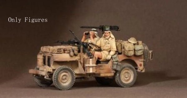 1/35 Modern Tactical Armored Vehicle, 2 Figures, Resin Model Vehicle Kit, Unassembled and Unpainted