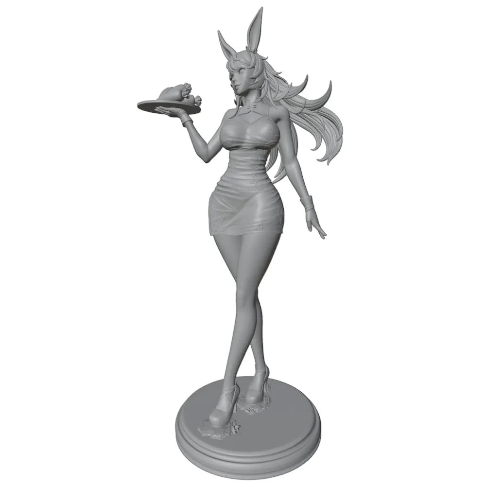 1/24 Bunny & Demon Girls, 2 Figures, Resin Model Figure Kit, Anime Theme, Unassembled and Unpainted