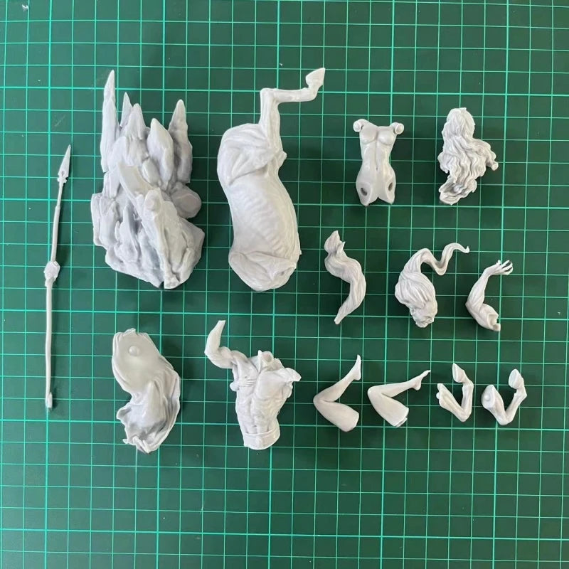1/24 Mounted Knight Warrior, Resin Model Figure Kit, Fantasy Theme, Unassembled and Unpainted