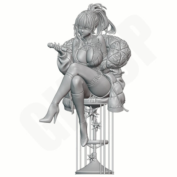 1/24 Belle Fashion Singer, Resin Model Figure Kit, Anime Theme, Unassembled and Unpainted