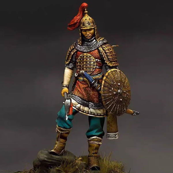 Medieval Mongolian Warrior, Resin Model Figure Kit, Unassembled and Unpainted