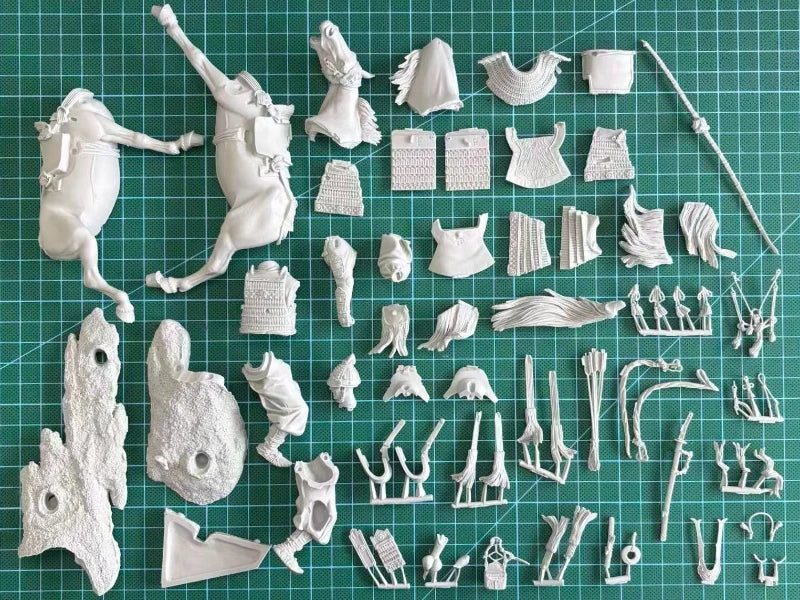 1/20 Ancient Mounted Warrior General, Resin Model Figure Kit, Unassembled and Unpainted