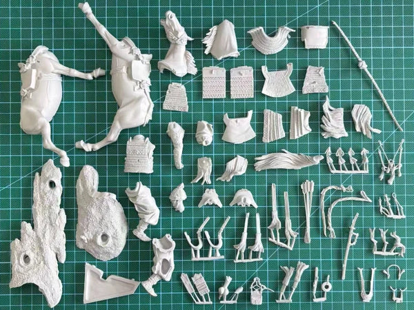 1/20 Ancient Mounted Warrior General, Resin Model Figure Kit, Unassembled and Unpainted