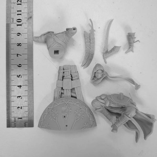 1/24 Medieval Fantasy Assassin, Resin Model Figure Kit, Unassembled and Unpainted