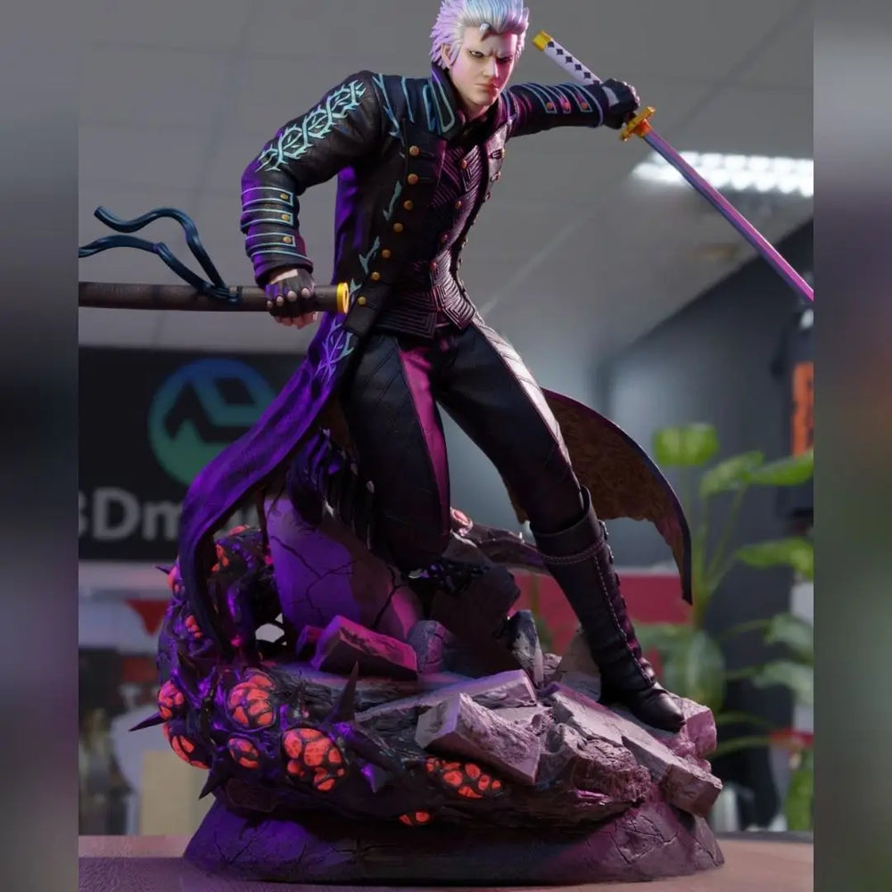 Vergil, Resin Model Figure Kit, Anime Theme, Unassembled and Unpainted