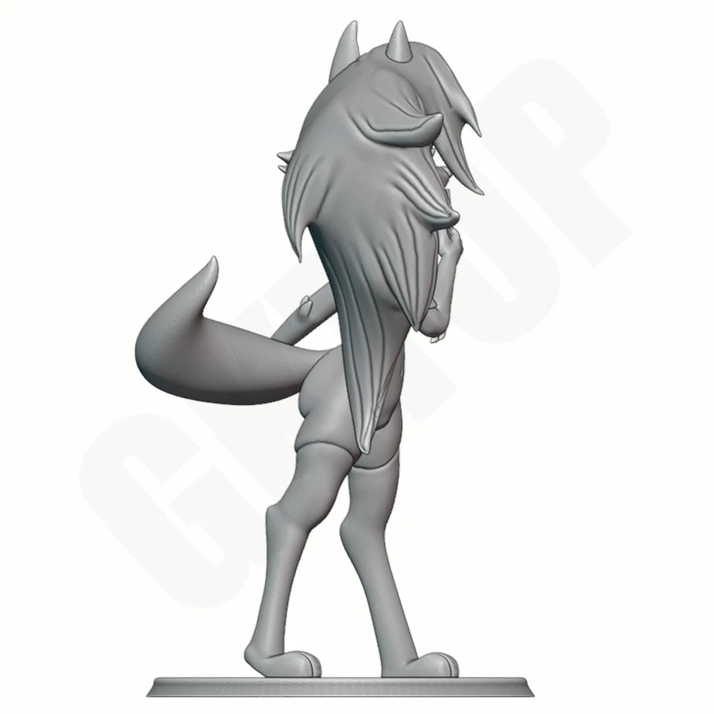 1/24 Wolf Girl Selfie, Resin Model Figure Kit, Fantasy Theme, Unassembled and Unpainted