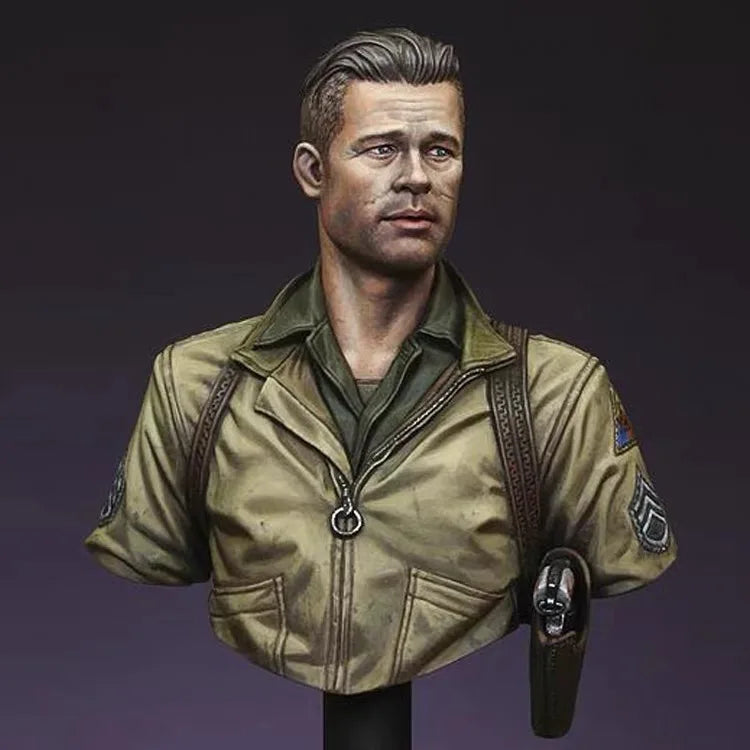 1/16 WWII American Soldier, Resin Model Bust Kit, Unassembled and Unpainted