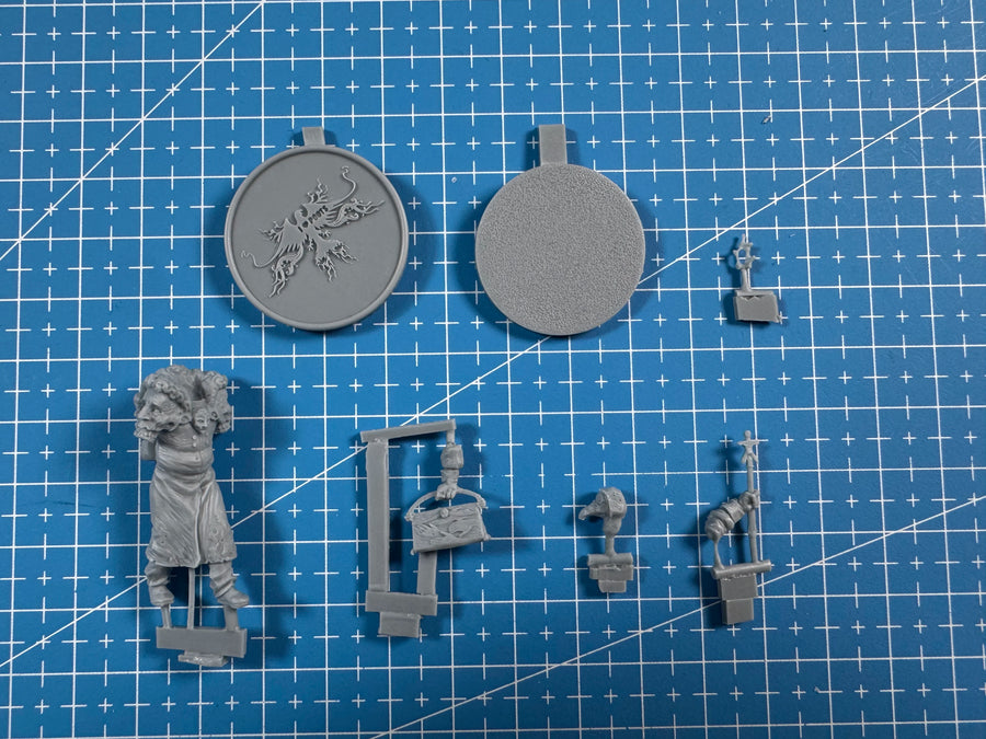Fantasy Female Crow Warrior with Scythe and Flail 40mm Resin Figure Kit - resin model view 3