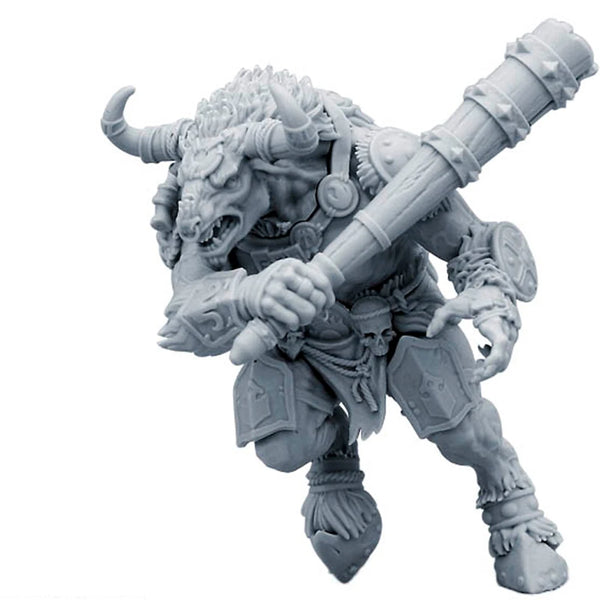 70mm Minotaur Warrior, Resin Model Figure Kit, Fantasy Theme, Unassembled and Unpainted