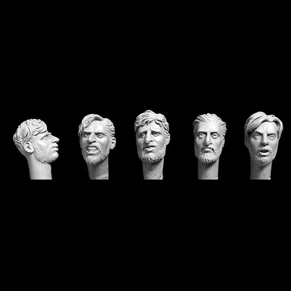 1/35 Modern Soldier Head Busts, 5 Figures, Resin Model Figure Kit, Unassembled and Unpainted