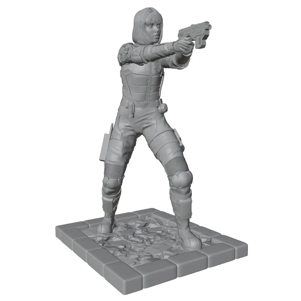75mm Girl with Cup, Resin Model Figure Kit, Sci-Fi Theme, Unassembled and Unpainted