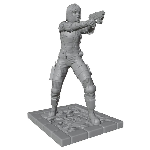 75mm Girl with Cup, Resin Model Figure Kit, Sci-Fi Theme, Unassembled and Unpainted
