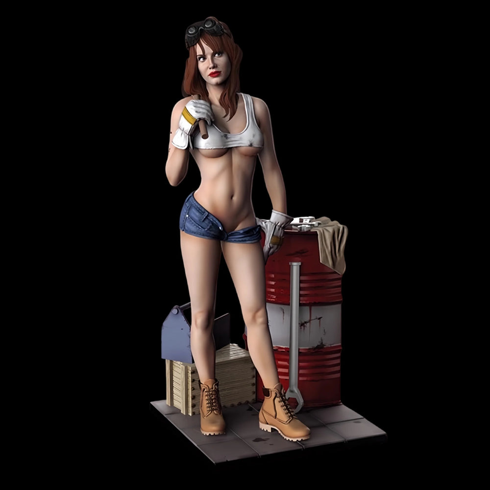 1/24 Modern Tactical Female Worker, 3 Figures, Resin Model Figure Kit, Unassembled and Unpainted