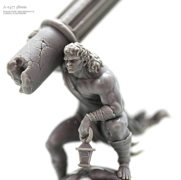 38mm Demonic Warrior, Resin Model Figure Kit, Fantasy Theme, Unassembled and Unpainted