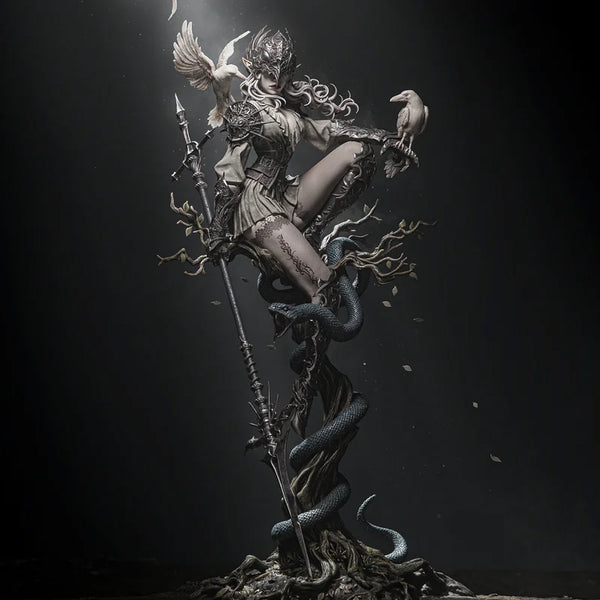 150mm Dragon Queen, Resin Model Figure Kit, Fantasy Theme, Unassembled and Unpainted