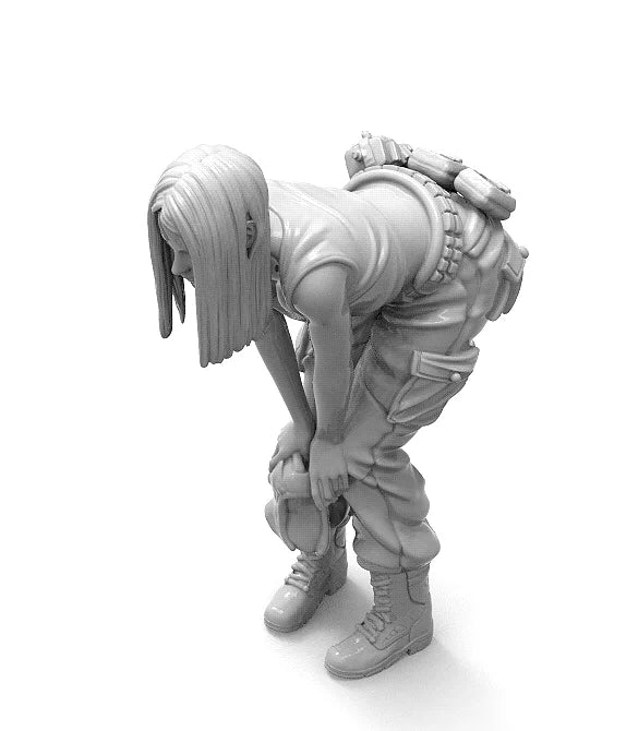 1/35 Female Tactical Operator, Resin Model Figure Kit, Anime Theme, Unassembled and Unpainted