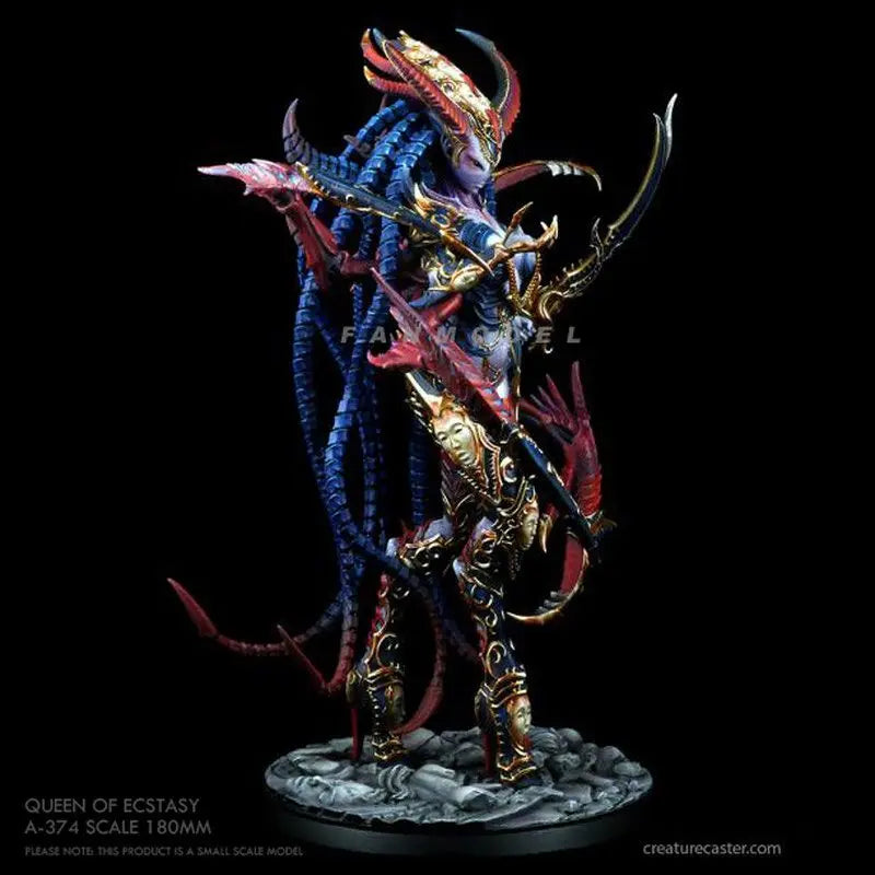 180mm Dark Fantasy Demonic Female Warrior, Resin Model Figure Kit, Fantasy Theme, Unassembled and Unpainted