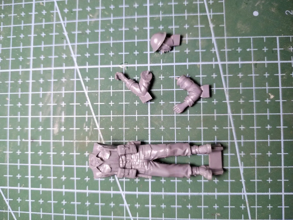 1/35 WWI British Infantryman Prone Firing, Resin Model Figure Kit, Unassembled and Unpainted